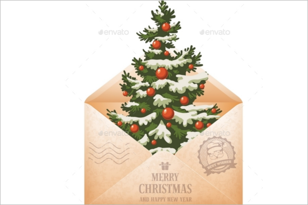Mail Christmas Envelope Template