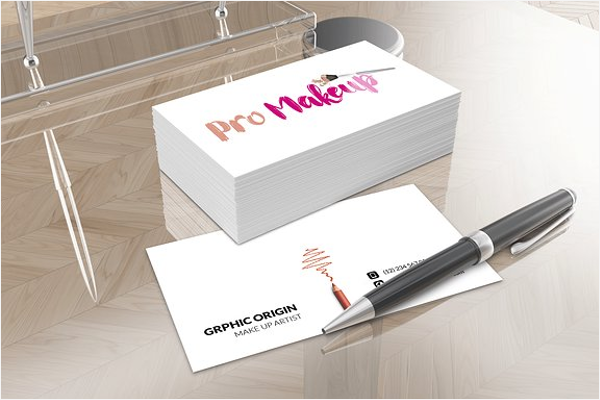 Makeup Business Card Vector Template