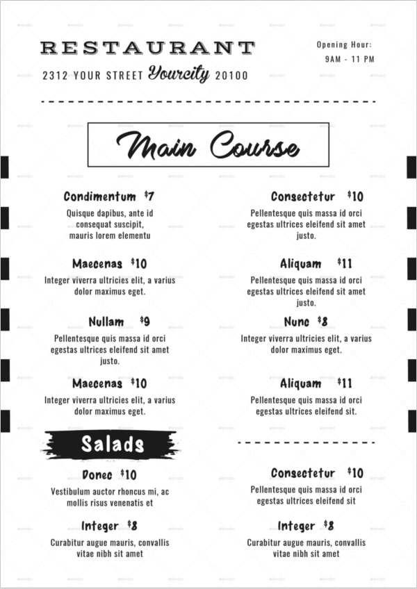 30+ Breakfast Menu Templates Free Sample Menu Card Ideas