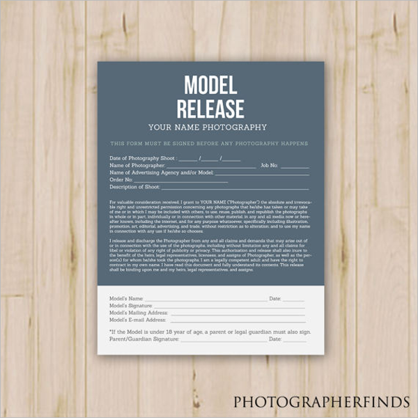 Model Photo Release Form