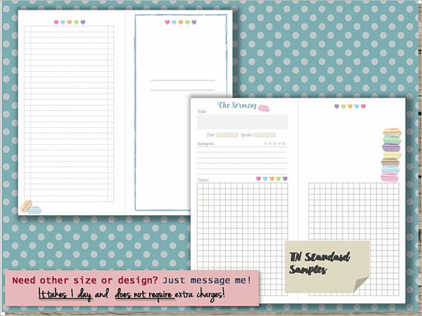 Notebook Templates Free Word, Printable, PDF Format