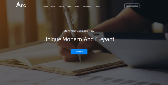One Page Responsive Website Template