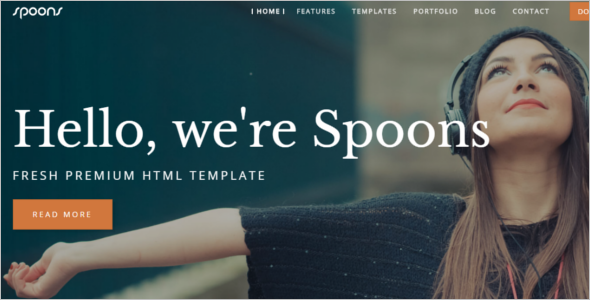 One Page Website Example Template