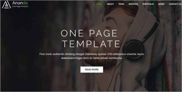 Parallax One Page Website Template