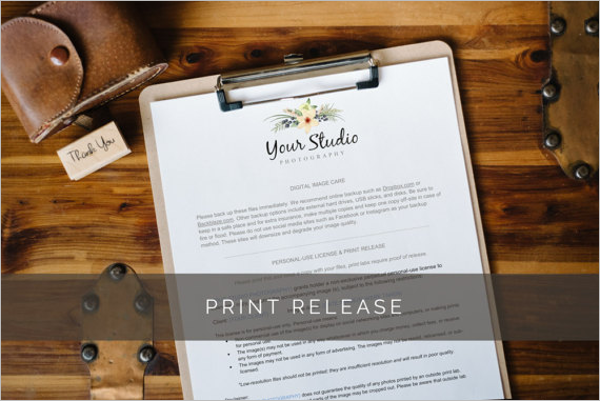 Print Release Form Template