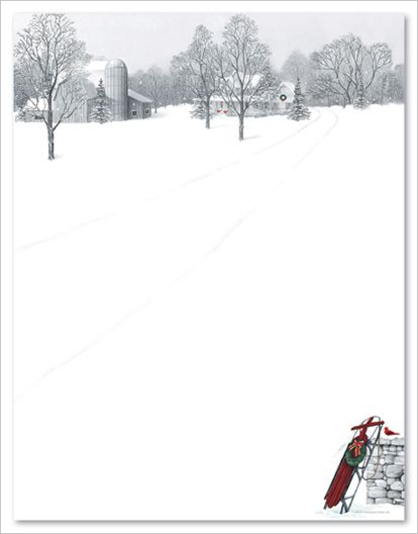 22+ Christmas Stationery Templates Free Word Paper Designs