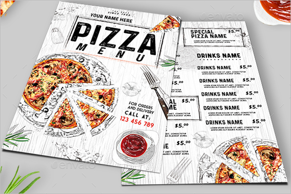 Printable Pizza Menu Template