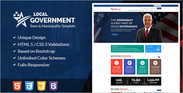 Responsive Government Website Template