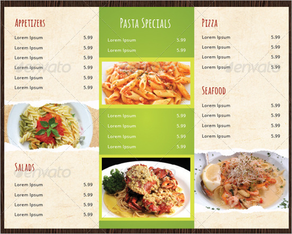 Rustic Carry Out Menu Template