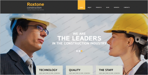 Sample Construction Website Template