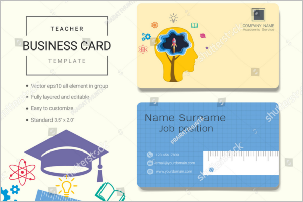 Teacher Business Card Template Free
