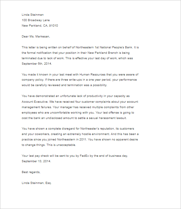30+ Termination Letter Templates Free Word, Samples, Examples Formats