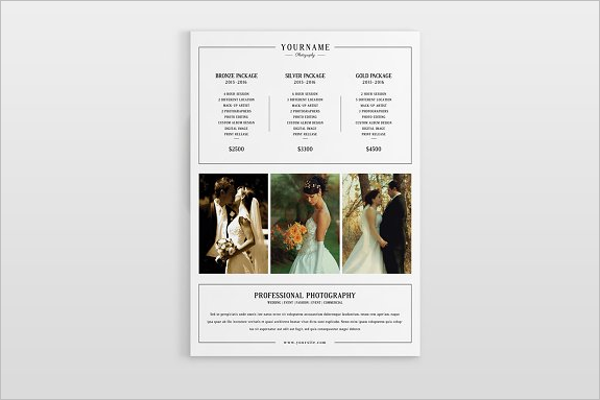 Wedding Photography Pricing Template