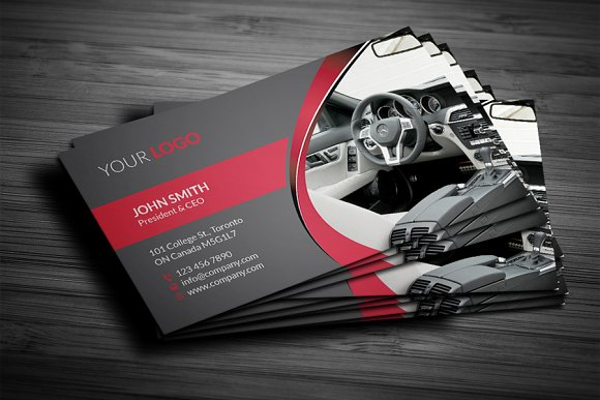 car business card template