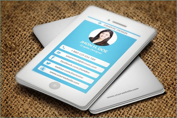 iPhone Add Business Card Template