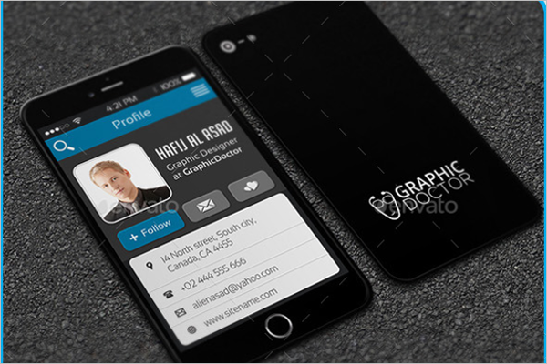 iPhone Business Card Template