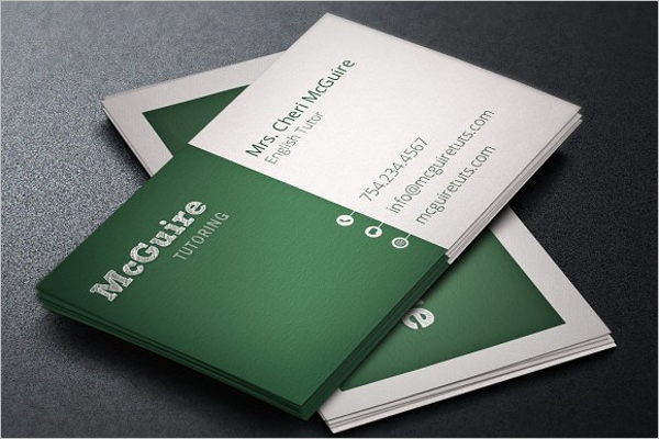 substitute teacher business cards examples