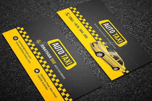 taxi business card printing