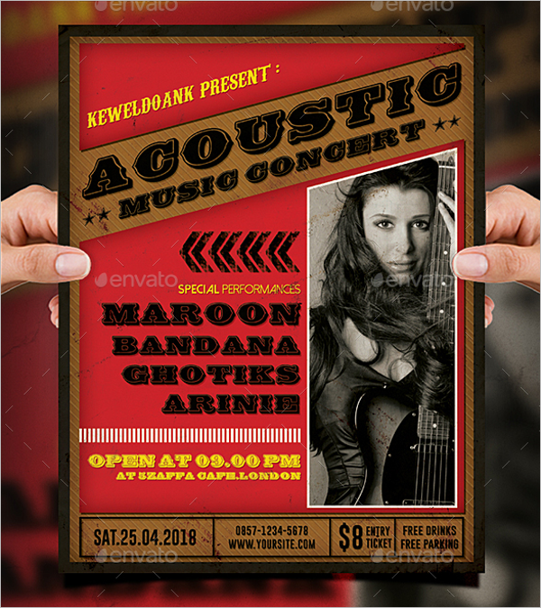 Acoustic Concert Flyer Template