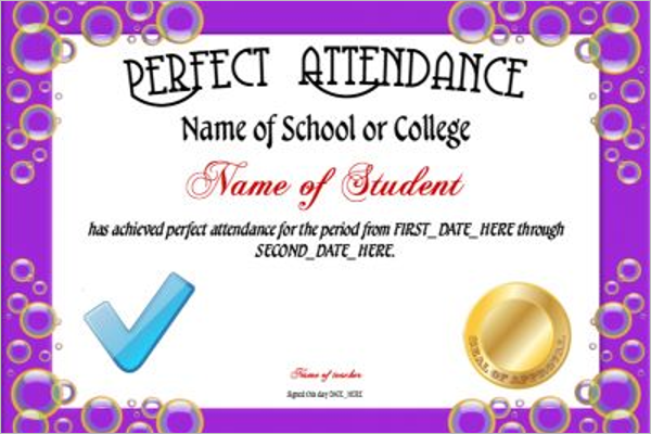 Attendance Certificate PDF