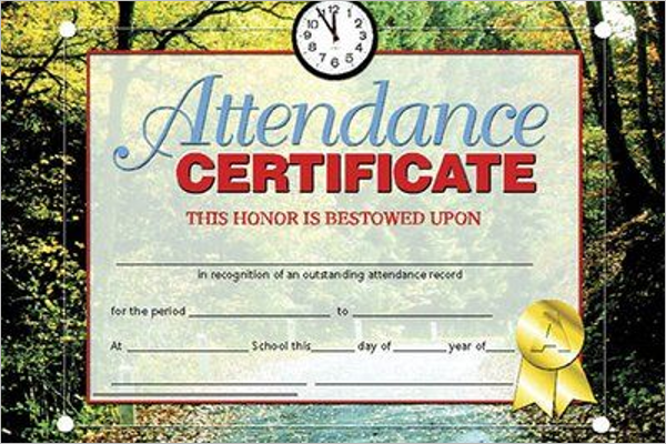 Attendance Certificate for Teachers
