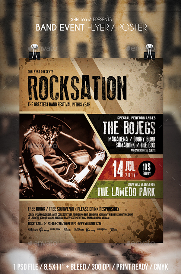 Band Poster Template Photoshop