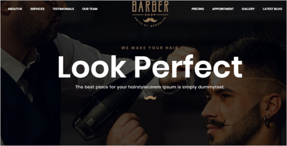 Barber Shop Website Template