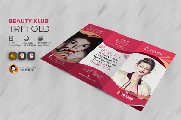 Beauty Club Salon Brochure Template