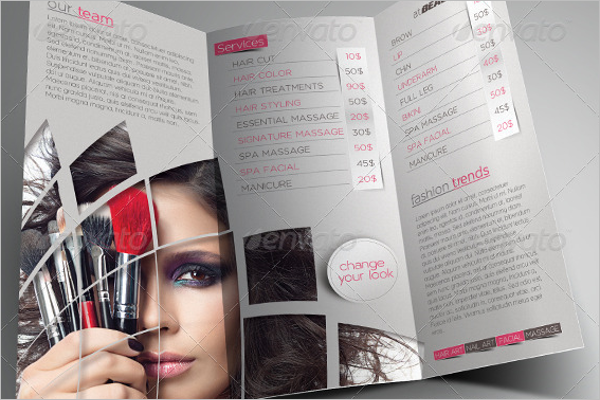Beauty Parlour Advertisement Brochure