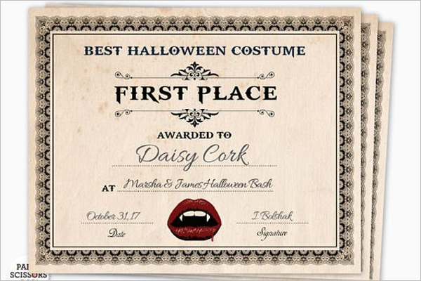 18+ Halloween Certificates - Free Printable, Word Designs