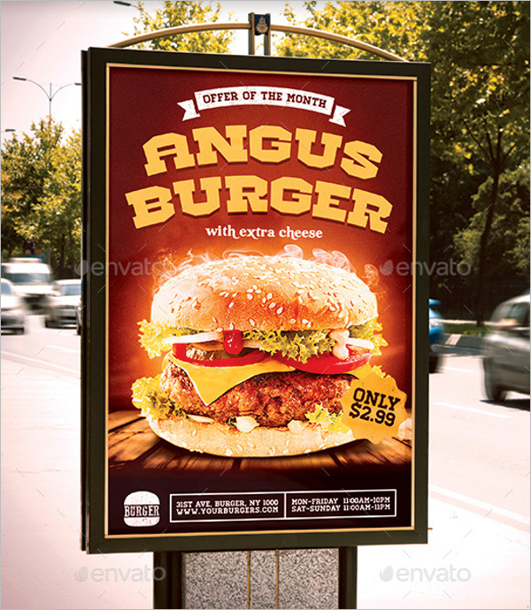 Burger Advertise Poster Design