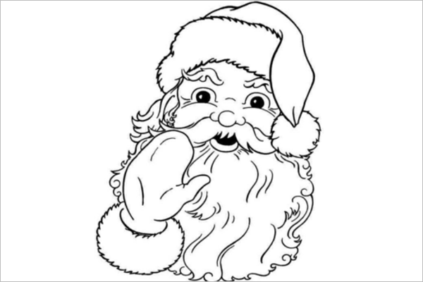 Christmas Santa Claus Coloring Template
