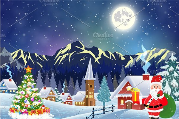 Complete Christmas Village Template