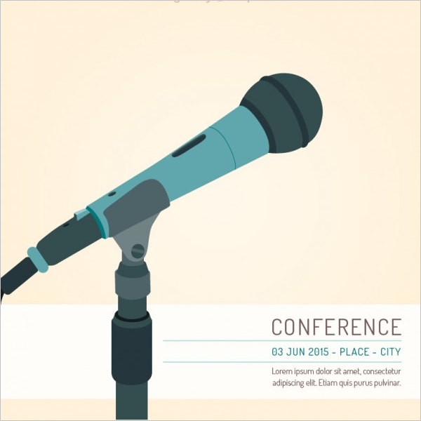 Conference Poster Template Vector
