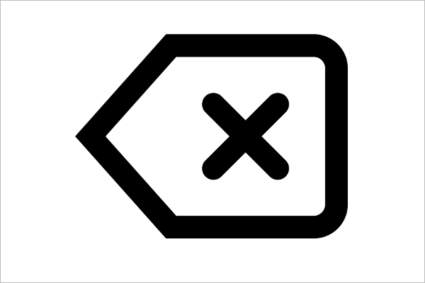 Delete Sign Icon Design