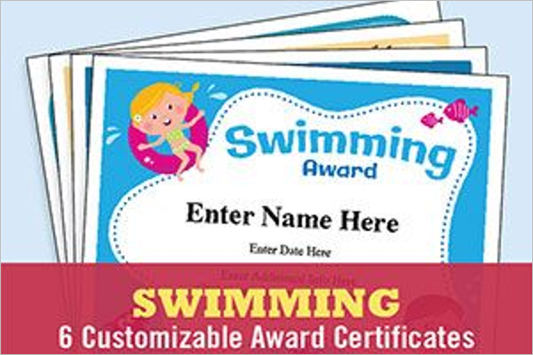 Duckling Swimming Certificate TemplateDuckling Swimming Certificate Template