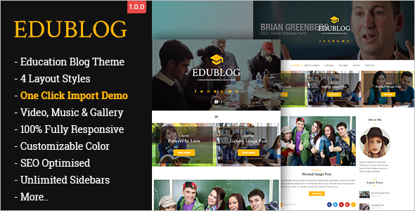 Education Blog WordPress Theme