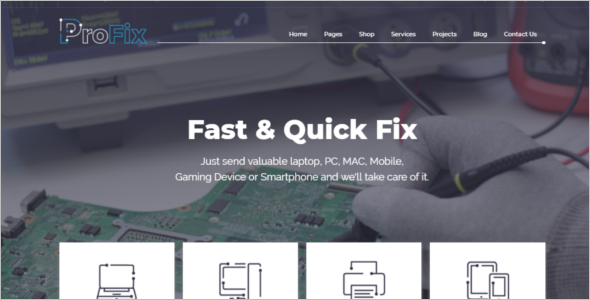 Electronic Services Website Template