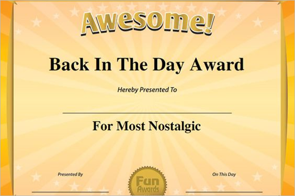 Fake Funny Certificate Template