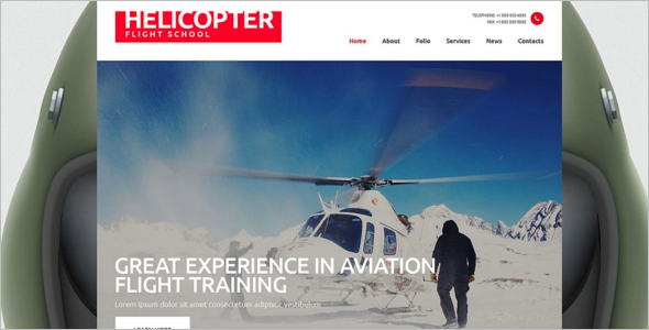 Flight School Responsive Website Template