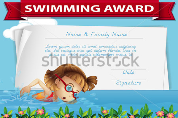 Free Swimming Certificate Design