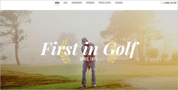 Golf Website WordPress Theme