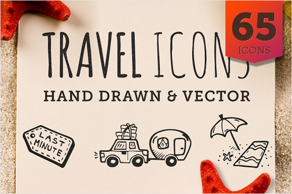 Hand Drawn Travel Icon Design