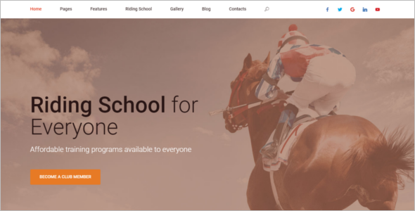 Horse Club HTML Template