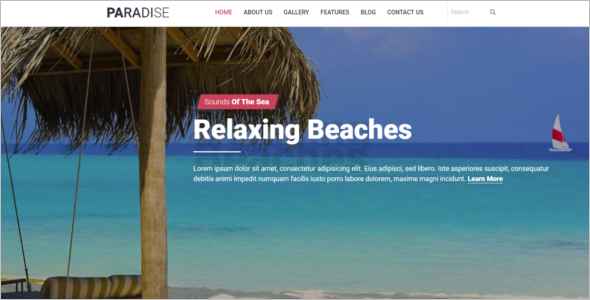 Hot Paradise Travel Joomla Template
