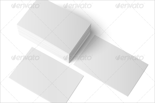 Isolated Blank Business Cards