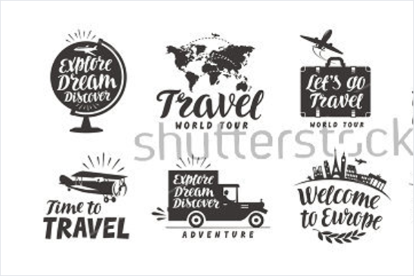 Model Travel Icons Vector
