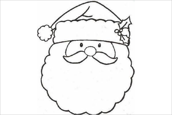 Modern Santa Claus Drawing Design