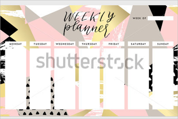 Modern Weekly Planner Template
