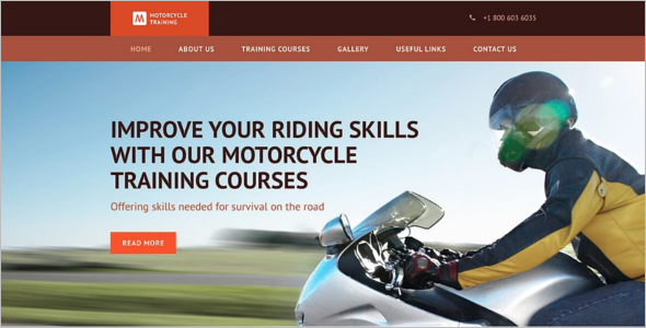 Motorcycle Training Website Template